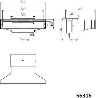 Actual product image Astral Pool Stainless steel skimmer with narrow mouth 550 to 650 for concrete and tiled pools 56316 A600