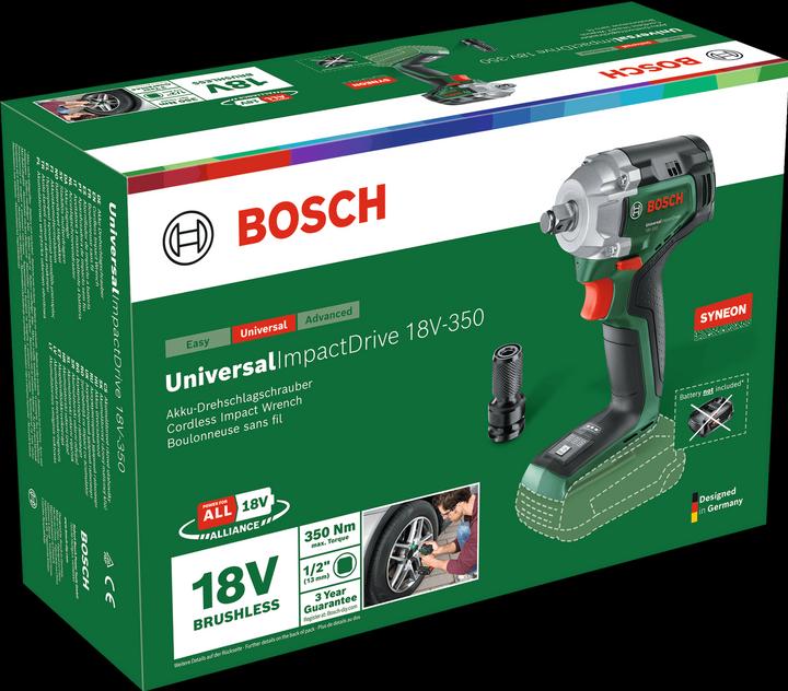 Actual product image Bosch Home & Garden UniversalImpactDrive 18V-350 (solo) (Rechargeable battery operated)