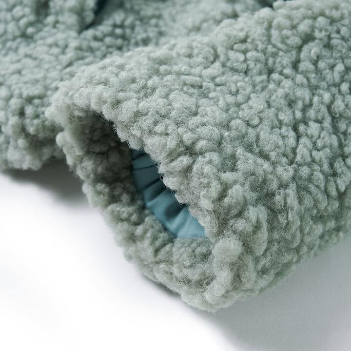 Image du produit VidaXL Veste à capuche enfant en fausse fourrure Teddy vert menthe (116)