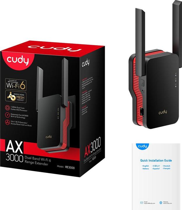 Actual product image Cudy RE3000 (2402 Mbit/s, 574 Mbit/s)
