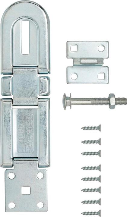 Image du produit Burg Wächter Moraillon blindé longueur 165 mm largeur 49 mm oeil-Ø 14 mm acier galvanisé lourd, 1 double (1 pcs)