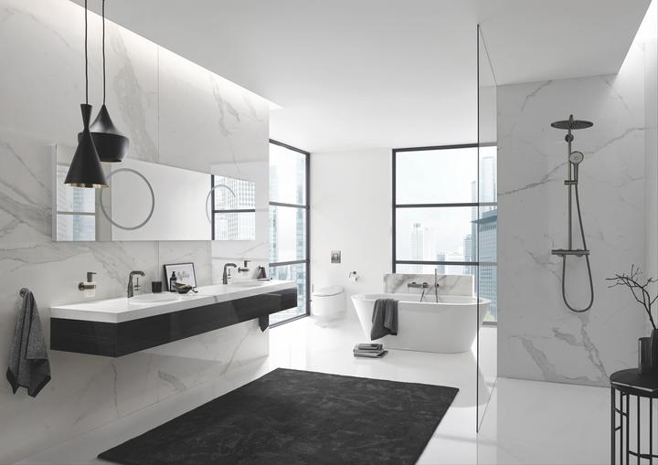 Actual product image Grohe Shower system EUPHORIA SYSTEM 310 m Thermostat Hard Graphite brushed