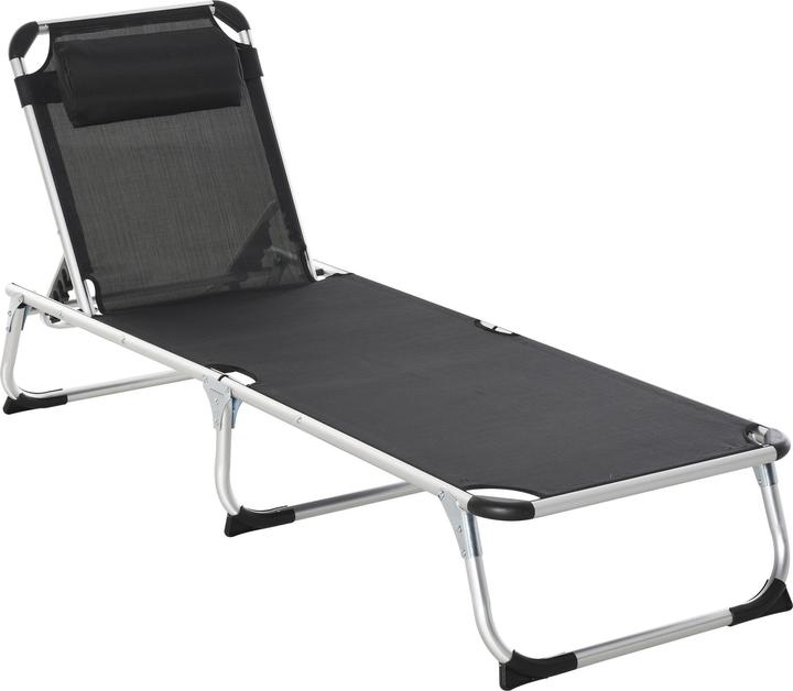 Image du produit Outsunny Chaise longue de jardin réglable en 5 positions (80 cm)