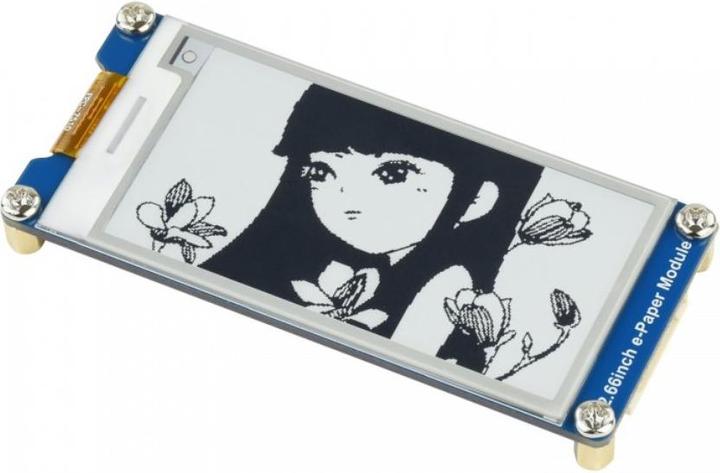 Actual product image WaveShare 296x152 2.66inch Black / White E-Ink Display