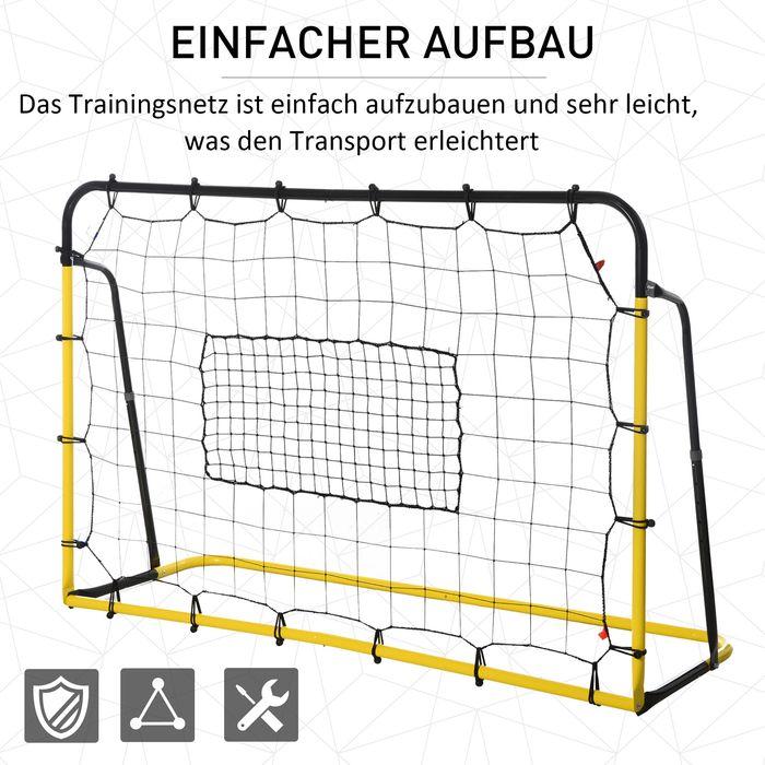 Produktbild Swisshandel24 Kickback Fussball Rebounder Tor Rückprallwand Netz für Fussball, Basketball und Baseball, Stahl+PE