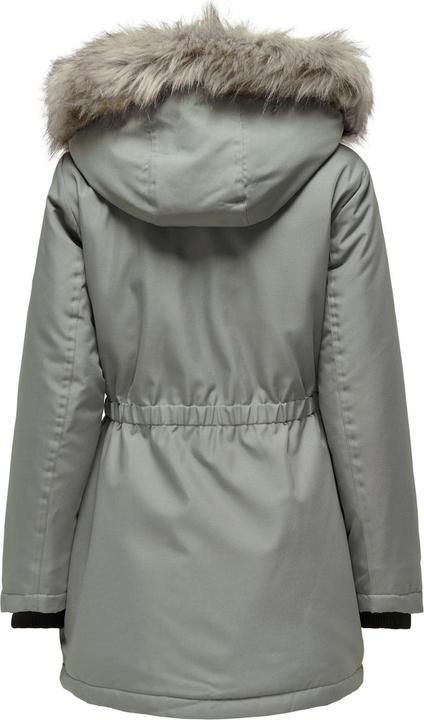 Actual product image Only Hood with detachable faux fur trim Ribbed cuffs Parka Long parka (L)