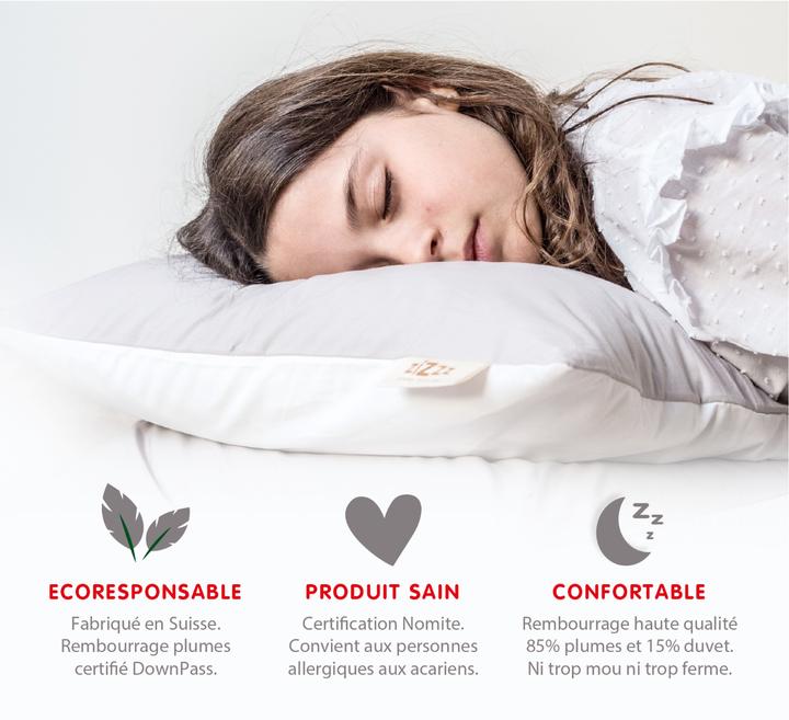 Immagine prodotto Zizzz Cuscino in piuma d'oca Premium (60 x 90 cm)