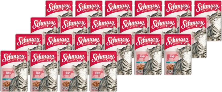 Image du produit Schmusy Nourriture humide Ragoût Boeuf Sauce, 22 x 100 g (Adulte, 1 pcs, 2200 g)