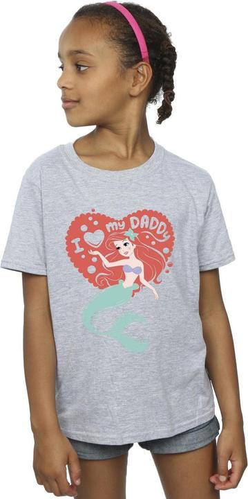 Actual product image Disney Girls The Little Mermaid Love Daddy Cotton T-Shirt (116)