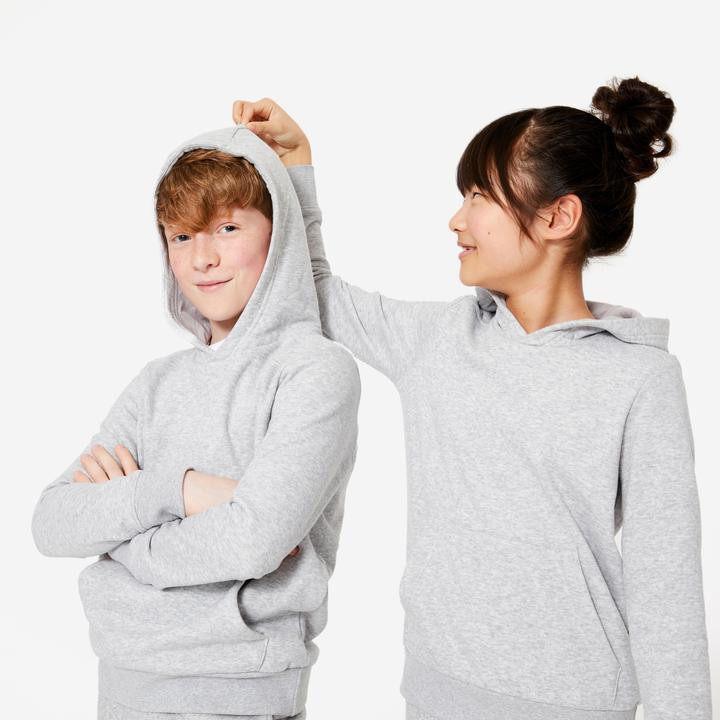 Immagine prodotto Domyos Felpa con cappuccio per bambini - grigio chiaro (10, 11, 12)