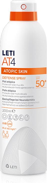 Leti letiAT4 atopic skin defense Spray LSF 50+, 200 ml Lösung (Sonnenspray, SPF 50+, 200 ml)