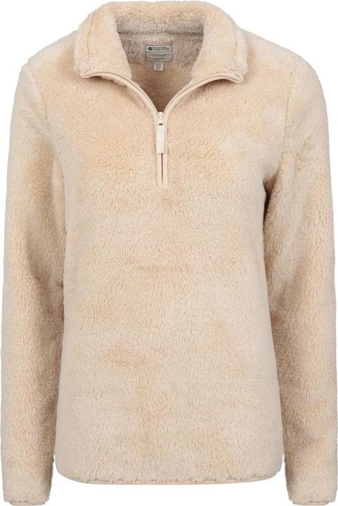 Actual product image Mountain Warehouse Womens/Ladies Teddy Fleece Quarter Zip Fleece Top (40 D)