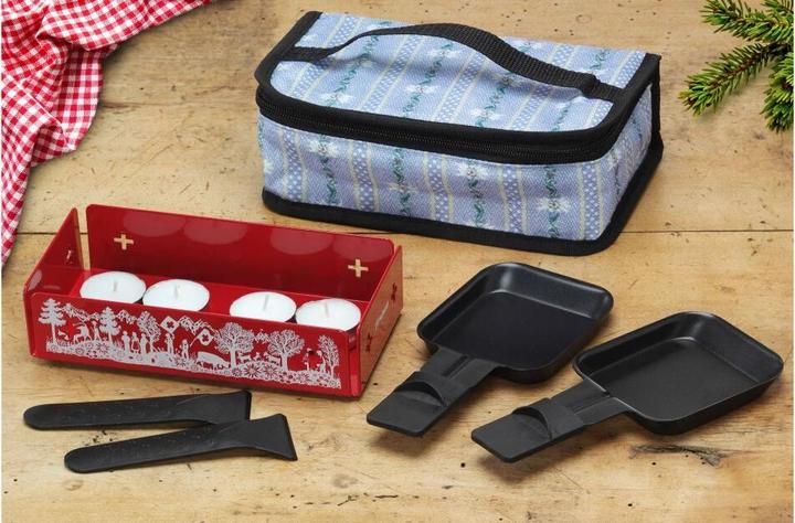Actual product image Trisa Tealight Raclette Explore the Alps Red