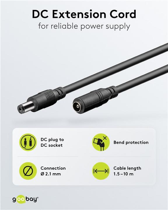 Image du produit Goobay Câble d'extension d'alimentation (3 m)