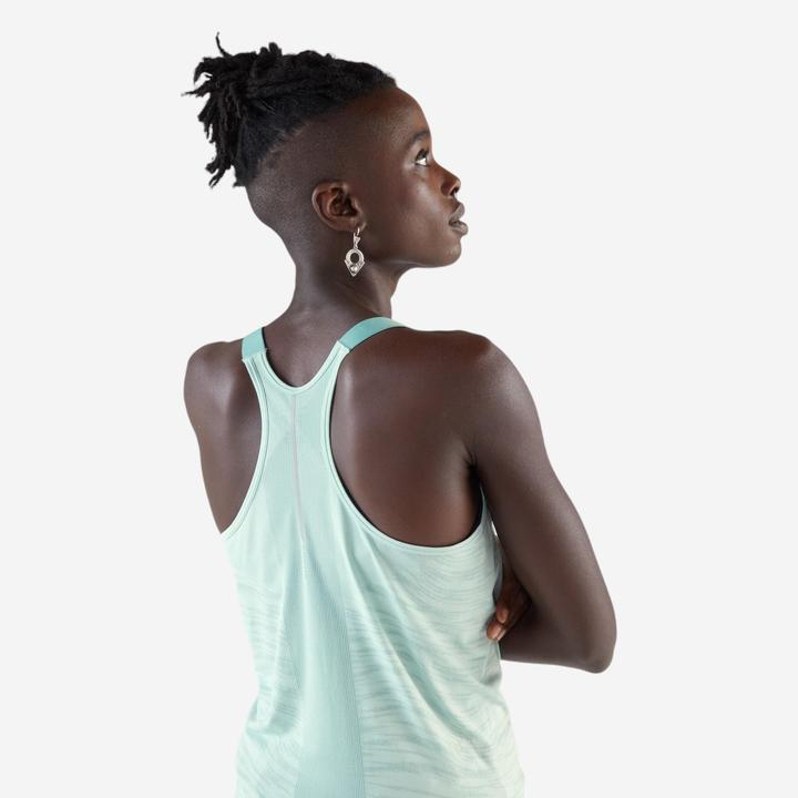 Produktbild Kiprun Run 500 women's running tank top with built-in bra - green (XL)