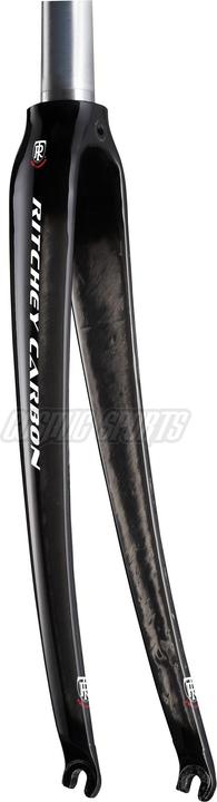 Actual product image Ritchey Comp Road Carbon Fork, 700C, 368mm, 43mm, 100x9mm QR, 25.4-26.8, rim brake, matte carbon UD