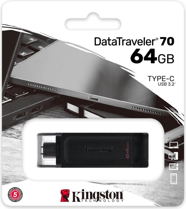 Produktbild Kingston DataTraveler 70 (64 GB, USB-C, USB 3.2)