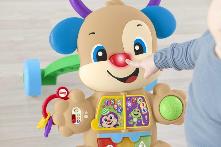 Immagine prodotto Fisher-Price Cagnolino Primi Passi - Ridi & Impara, Edizione multilingue, giocattolo musicale per camminare Gioc