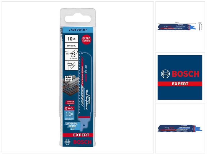 Produktbild Bosch Professional Zubehör EXPERT ‘Thick Tough Metal’ S 955 CHC Säbelsägeblatt, 10 Stück