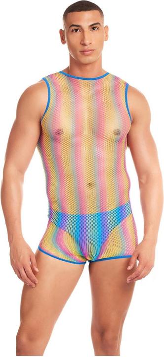 René Rofé Rainbow Party lingerie set, multicoloured, L/XL (XL)