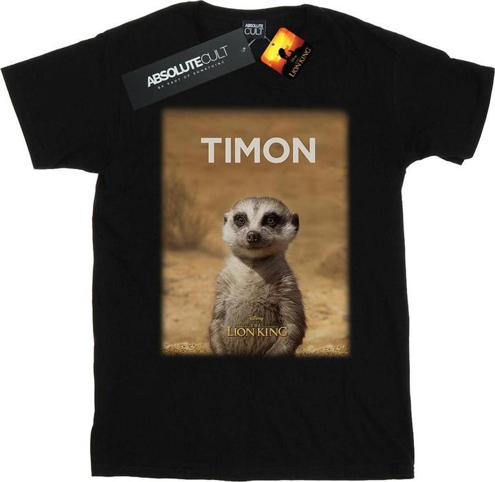 Actual product image Disney Womens/Ladies The Lion King Movie Timon Poster Cotton Boyfriend T-Shirt (XXL)