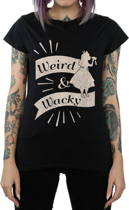 Actual product image Disney Womens/Ladies Alice In Wonderland Weird And Wacky Cotton T-Shirt (XL)