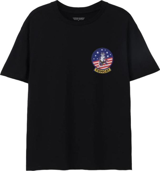 Actual product image Top Gun Mens Tomcat American Flag Classic T-Shirt (L)