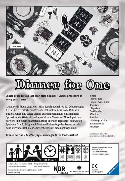 Actual product image Ravensburger Dinner for One (German)