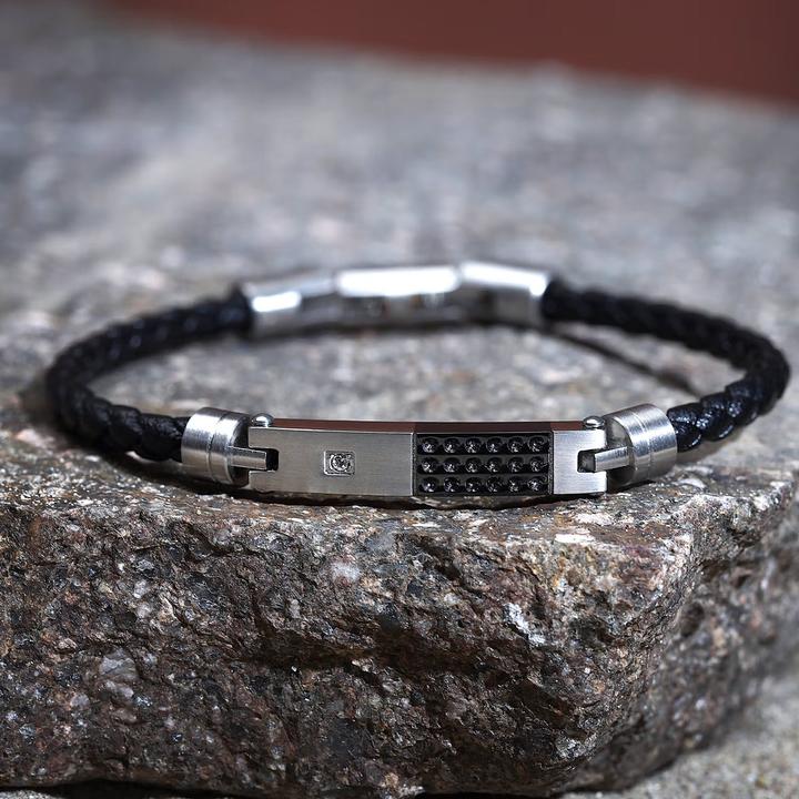 Immagine prodotto Morellato Elegante bracciale da uomo in pelle Moody SQH58 (21 cm, Cuoio, Acciaio inossidabile)
