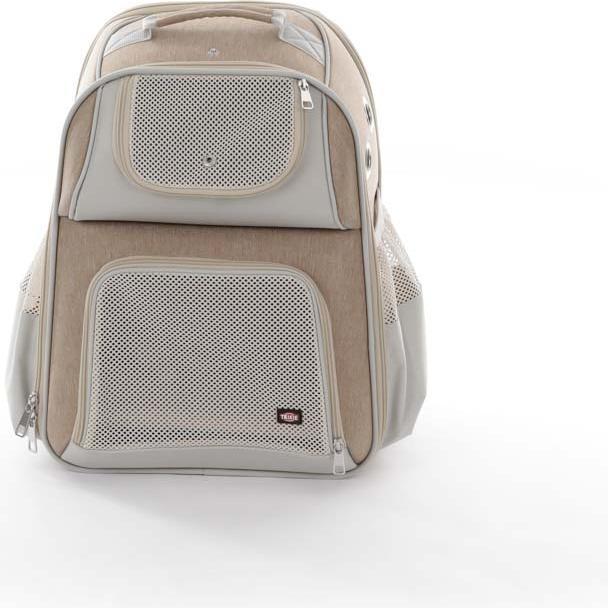 Immagine prodotto Trixie Zaino porta animali Willow beige/marrone (Gatto, Cane, Riflettori, Traspirante)