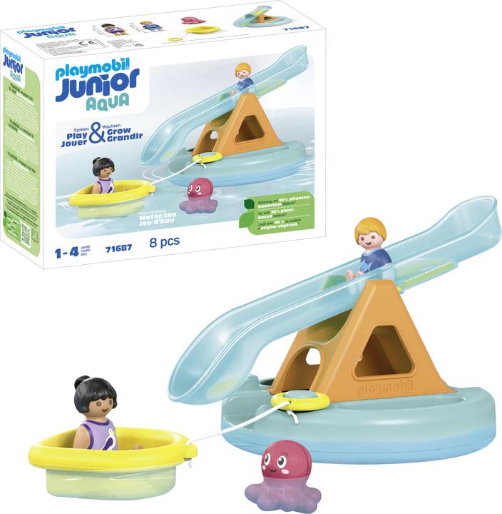 Actual product image Playmobil Badeinsel mit Wasserrutsche (71687, Playmobil Junior)