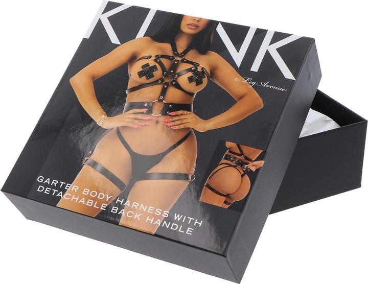 Image du produit Leg Avenue Robustes veganes Leder-Harness mit O-Ring Nieten (S)