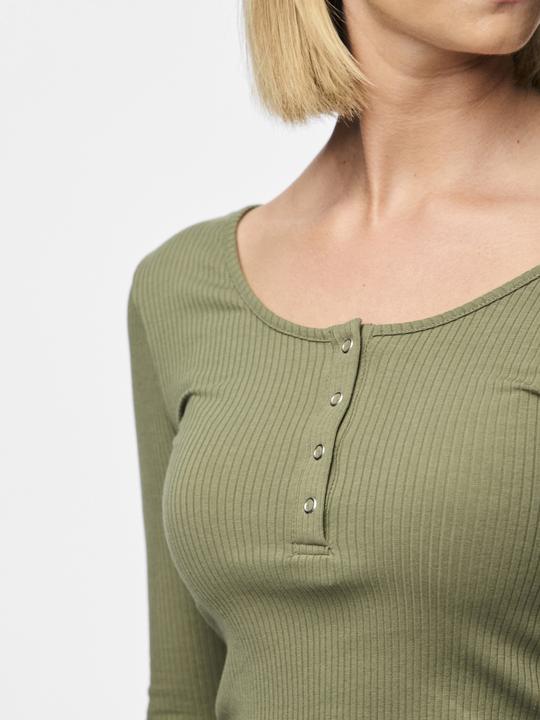 Produktbild Pieces Vorn geknöpftes geripptes Oberteil (XL)
