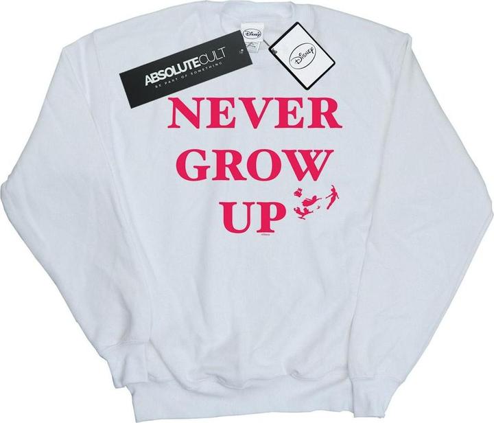Actual product image Disney Womens/Ladies Peter Pan Never Grow Up Sweatshirt (XXL)