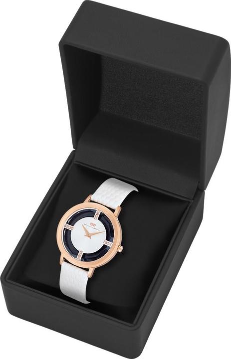 Actual product image Ladies Quartz Watch Lucrezia Genuine Leather White - 33684 (Analogue wristwatch, 36 mm)