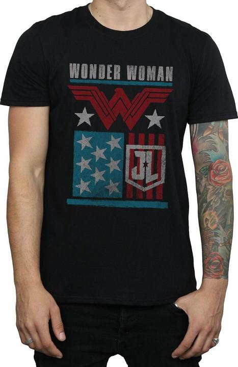 Immagine prodotto Justice League Movie Wonder Woman Flag Maglietta Uomo (XL)
