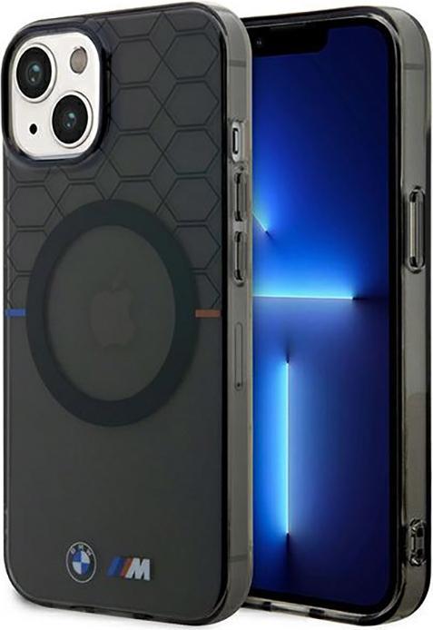 Actual product image BMW Case BMHMP14SHGPK iPhone 14 6.1" szary/grey Pattern MagSafe (Apple iPhone 14)