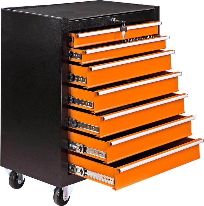 Produktbild Dema Werkstattwagen Werkzeugwagen mit Werkzeug 100-tlg. orange (100 x)
