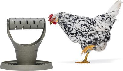 Actual product image Beeztees Feeding Station Chickens Play and Snack Tower, Grey
