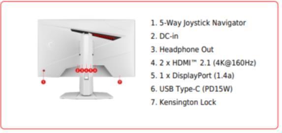Actual product image MSI MAG 274URFW (3840 x 2160 Pixels, 27")