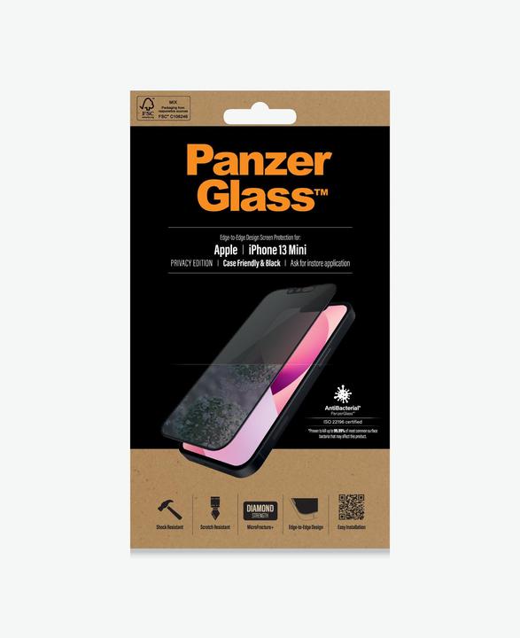 Produktbild PanzerGlass Privacy (1 Stück, Apple iPhone 13 mini)