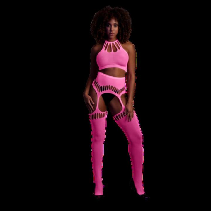 Produktbild Ouch! Two Piece with Crop Top and Stockings (One Size)