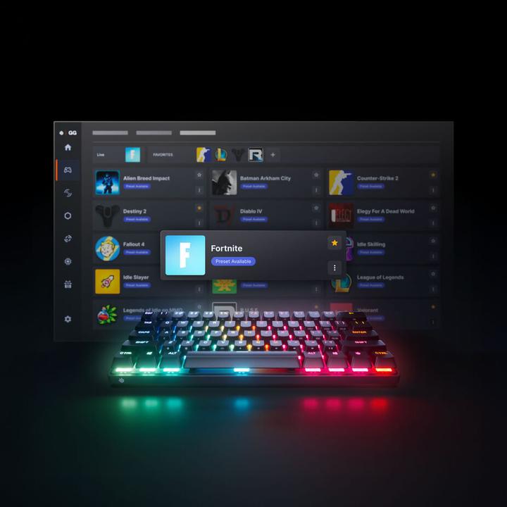Produktbild SteelSeries Apex Pro Gen 3 Mini (schwarz, DE-Layout, OmniPoint 3.0) (DE, Kabelgebunden)