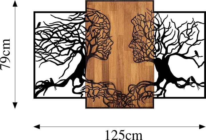Actual product image Wallxpert Woodland Wooden Wall Accessory