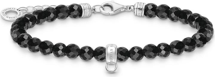 Immagine prodotto Thomas Sabo Bracciale con perline nere (19 cm, Argento 925)