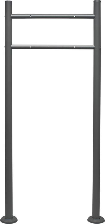 Wiltec Briefkasten Ständer Anthrazit 120x50cm Postkasten Standbriefkasten Stahl