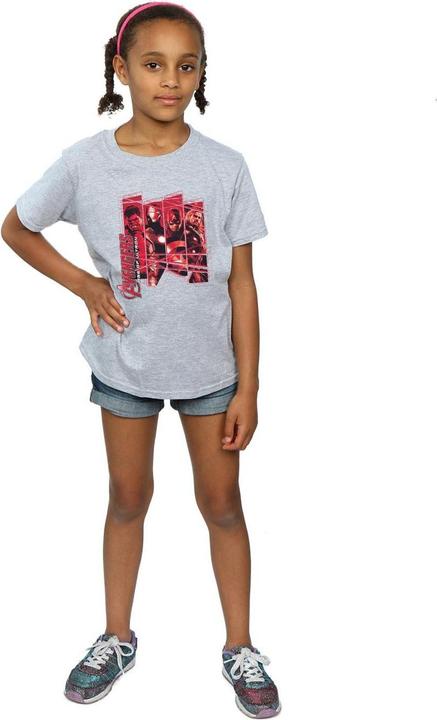 Actual product image Girls Avengers Team Collage Cotton T-Shirt (128)