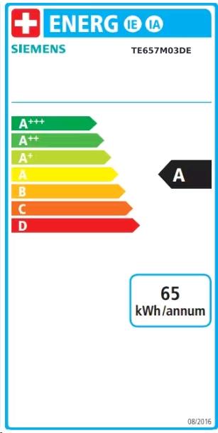 Energy Label Siemens EQ6 plus s700 TE657M03EN