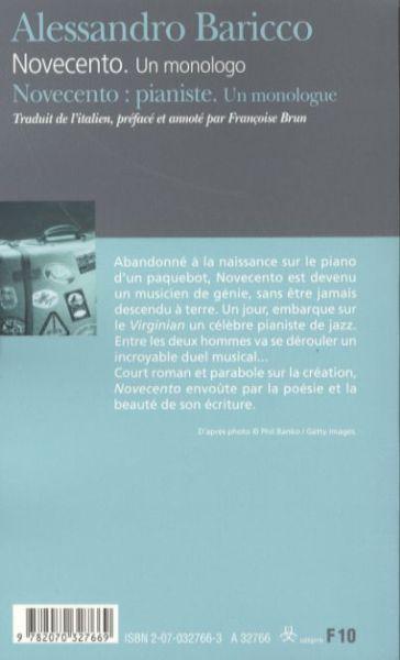 Produktbild Novecento: pianista. Un monologo (Französisch, Italienisch, Baricco Alessandro, 2006)