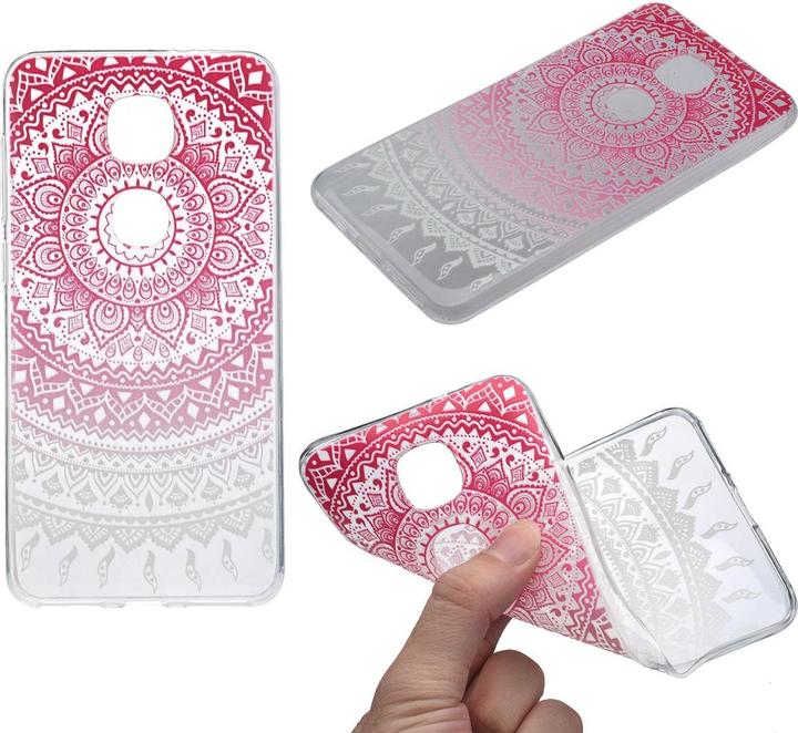 Produktbild König Design LeEco Le 2 Hülle Case Handy Cover Schutz Tasche Schutzhülle Henna Bumper Pink (LeEco Le 2)